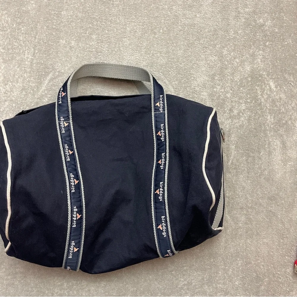 Birddogs Duffle Gym Travel Carry On Bag Navy Blue Canvas